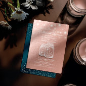 Hochzeit Probe Dinner Mason Jars Rose Goldene Foil Einladung