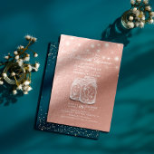 Hochzeit Probe Dinner Mason Jars Rose Goldene Foil Einladung