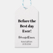 Hochzeit-Probe für Abendessen Geschenkanhänger (Vorderseite)