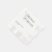 Hochzeit 'Prost auf die Ewigkeit' Serviette (Ecke)