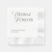 Hochzeit 'Prost auf die Ewigkeit' Serviette (Vorderseite)