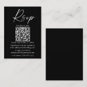 Hochzeit QR Calligrafy Ink Script Black UAWG Begleitkarte (Vorne/Hinten)