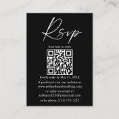 Hochzeit QR Calligrafy Ink Script Black UAWG Begleitkarte (Vorderseite)