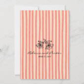 Hochzeit QR-Code mit bemalten Pinstripes Einladung (Rückseite)
