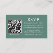 Hochzeit QR Foto Eucalyptus Green UAWG Begleitkarte (Vorderseite)