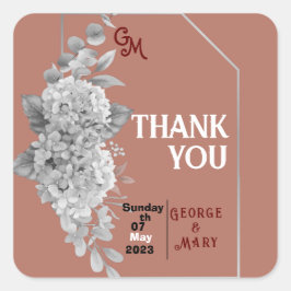 Hochzeit Quadratischer Aufkleber