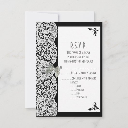 Hochzeit R.S.V.P. RSVP Karte (Vorderseite)