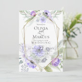 Hochzeit | Rahmen für die Anemon-Blume Einladung (Stehend Vorderseite)