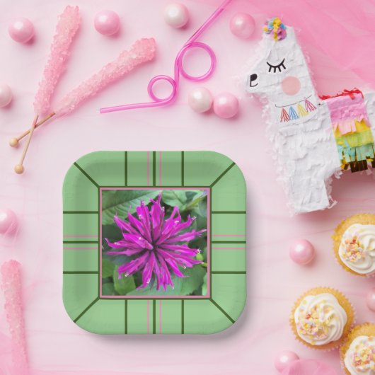 Hochzeit "Raspberry Bee Balm" Pappteller (Party)