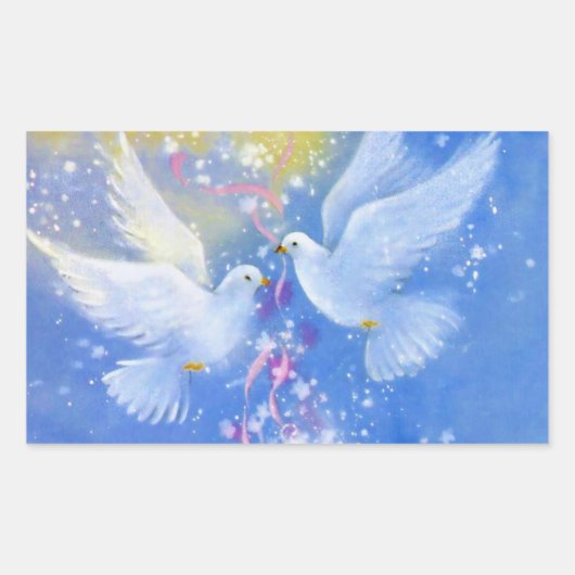 Hochzeit Rechteckiger Aufkleber (Vorderseite)