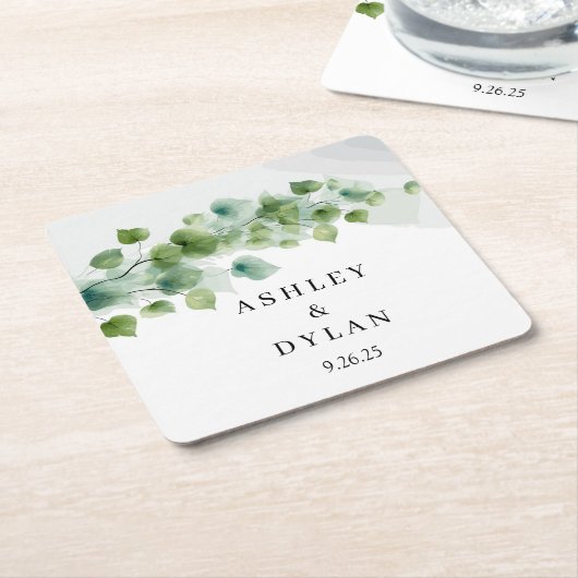 Hochzeit Rechteckiger Pappuntersetzer (angewinkelt)