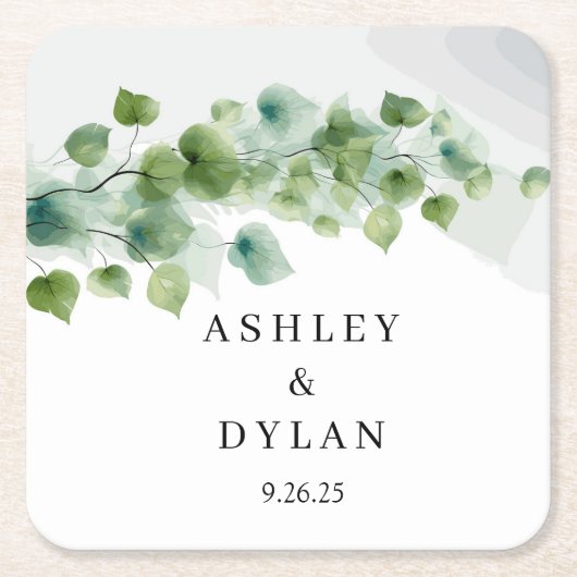 Hochzeit Rechteckiger Pappuntersetzer (Vorderseite)