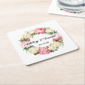 Hochzeit  rechteckiger pappuntersetzer (angewinkelt)