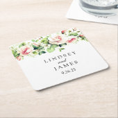 Hochzeit Rechteckiger Pappuntersetzer (angewinkelt)