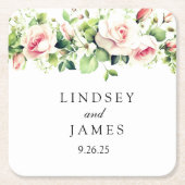 Hochzeit Rechteckiger Pappuntersetzer (Vorderseite)