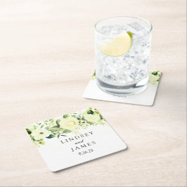 Hochzeit Rechteckiger Pappuntersetzer