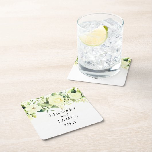 Hochzeit Rechteckiger Pappuntersetzer (Vor Ort)