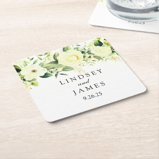 Hochzeit Rechteckiger Pappuntersetzer (angewinkelt)