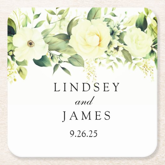 Hochzeit Rechteckiger Pappuntersetzer (Vorderseite)