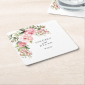 Hochzeit Rechteckiger Pappuntersetzer (angewinkelt)