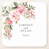 Hochzeit Rechteckiger Pappuntersetzer (Vorderseite)