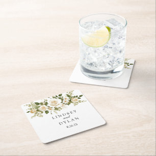 Hochzeit Rechteckiger Pappuntersetzer