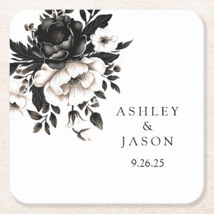 Hochzeit Rechteckiger Pappuntersetzer