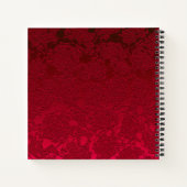 Hochzeit Red Gold Black Christmas Winter Monogram Notizblock (Rückseite)