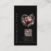 Hochzeit Registry-Modern Blush Rose mit Herz Visitenkarte (Rückseite)