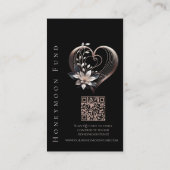 Hochzeit Registry-Modern Pink Heart mit Blume Visitenkarte (Rückseite)