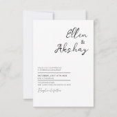 Hochzeit rette die Einladung I Elegante Hochzeit (Rückseite)