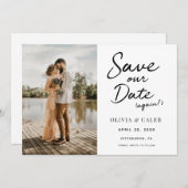 Hochzeit Rette unser Datum wieder Einladung (Vorne/Hinten)