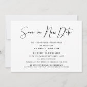 Hochzeit Rette unseren neuen Terminverschiebungsmi Ankündigung (Vorderseite)