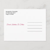 Hochzeit retten das Datum Burgund Aquamarines Baum Ankündigungspostkarte (Rückseite)