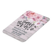 Hochzeit retten das Datum Elegant florales rustika Magnet (Linke Seite)