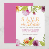 Hochzeit retten das Datum Moderne Frühlingsflora Save The Date (Vorne/Hinten)