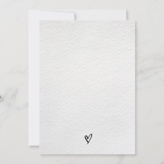 Hochzeit retten das Datum Moderner Minimalismus Kl Einladung (Rückseite)