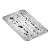 Hochzeit retten das Datum Silver Winter Wonderland Magnet (Rechte Seite)