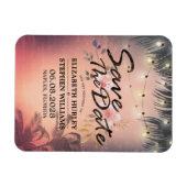 Hochzeit retten das Datum Sommer Beach Palm Tree L Magnet (Horizontal)