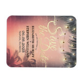 Hochzeit retten das Datum Sommer Beach Palm Tree L Magnet (Horizontal)