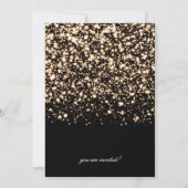 Hochzeit retten Gold Midnight Glam Save The Date (Rückseite)