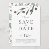 Hochzeit rettet das Datum der schottischen Highlan Einladung (Vorne/Hinten)