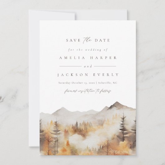 Hochzeit rettet das Datum Einladung (Vorderseite)