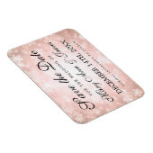 Hochzeit rettet das Datum Kupfer Winter Wonderland Magnet (Rechte Seite)