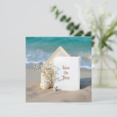Hochzeit Rettet das Datum mit Seestern Save The Date (Stehend Vorderseite)