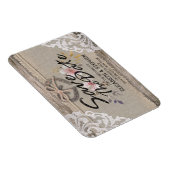 Hochzeit rettet das Datum Rustikaler Hufeisen Burl Magnet (Rechte Seite)