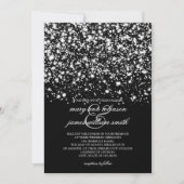 Hochzeit rettet das Datum Silver Midnight Glam Save The Date (Vorderseite)