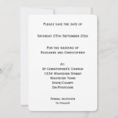 Hochzeit rettet die Dattelbräune Save The Date (Rückseite)