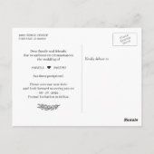 Hochzeit Rettete das neue Datum Rustikale Twinkle Postkarte (Rückseite)