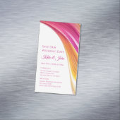 Hochzeit Rettete unser Datum - Modernrosa Gelb- Magnetische Visitenkarte (Beispiel)
